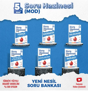 Nartest 5.Sınıf Tüm Dersler Soru Hazinesi Soru Bankası Set 6 Kitap